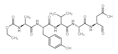 ethoxycarbonyl-ala-tyr-val-ala-asp-aldehyde (pseudo acid)结构式