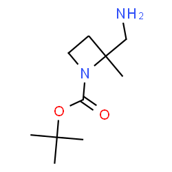 2-(氨基甲基)-2-甲基氮杂环丁烷-1-羧酸叔丁酯结构式