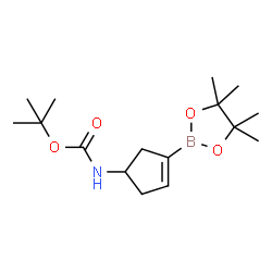 tert-butyl (3-(4,4,5,5-tetramethyl-1,3,2-dioxaborolan-2-yl)cyclopent-3-en-1-yl)carbamate结构式