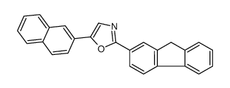2-(9H-fluoren-2-yl)-5-naphthalen-2-yl-1,3-oxazole结构式
