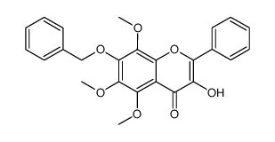 7-(benzyloxy)-3-hydroxy-5,6,8-trimethoxy-2-phenyl-4H-chromen-4-one结构式