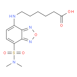 6-[[7-(N,N-二甲氨基磺酰)-2,1,3-苯并恶二唑-4-基]氨基]己酸结构式