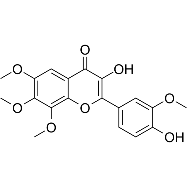 4'-Hydroxy-6,7,8,3'-tetramethoxyflavonol Structure