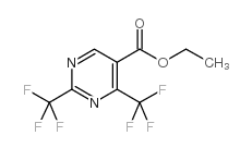 2,4-二三氟甲基-5-嘧啶甲酸乙酯结构式