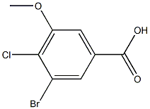 3-溴-4-氯-5-甲氧基苯甲酸结构式