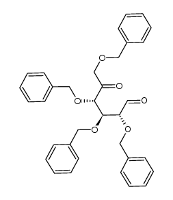 (2R,3R,4S)-2,3,4,6-tetrakis(benzyloxy)-5-oxohexanal结构式