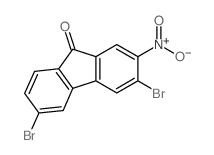 3,6-dibromo-2-nitro-fluoren-9-one结构式