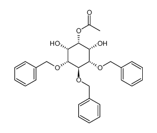 D-3-O-acetyl-1,5,6-tri-O-benzyl-epi-inositol Structure