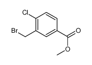 3-(溴甲基)-4-氯苯甲酸甲酯结构式