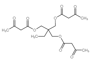 3-氧基-丁酸-2-[(1,3-二氧基丁氧基)甲基]-2-乙基1,3-丙二基酯结构式