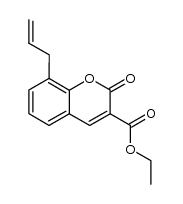 8-allyl-2-oxo-2H-chromene-3-carboxylic acid ethyl ester Structure