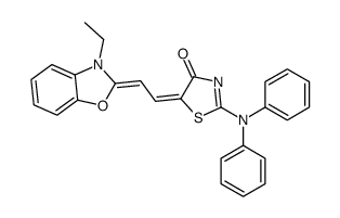 2-(diphenylamino)-5-[(3-ethyl-3H-benzoxazol-2-ylidene)ethylidene]thiazol-4(5H)-one Structure