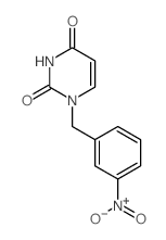 2,4(1H,3H)-Pyrimidinedione,1-[(3-nitrophenyl)methyl]- Structure