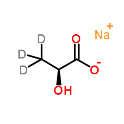 Sodium (2S)-2-hydroxy(3,3,3-2H3)propanoate Structure