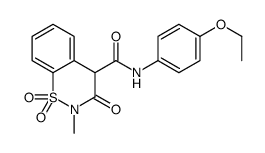 N-(4-Ethoxyphenyl)-2-methyl-3-oxo-3,4-dihydro-2H-1,2-benzothiazin e-4-carboxamide 1,1-dioxide Structure