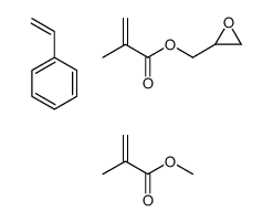 methyl 2-methylprop-2-enoate,oxiran-2-ylmethyl 2-methylprop-2-enoate,styrene Structure