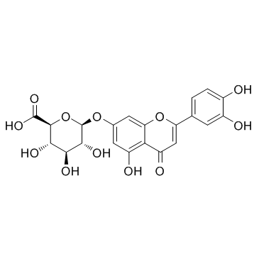 木犀草素-7-O-葡萄糖醛酸苷结构式