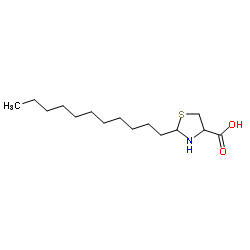 (4R)-2-Undecyl-1,3-thiazolidine-4-carboxylic acid Structure