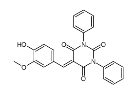 5-[(4-hydroxy-3-methoxyphenyl)methylidene]-1,3-diphenyl-1,3-diazinane-2,4,6-trione Structure