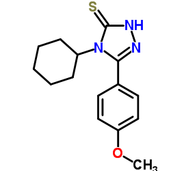 4-CYCLOHEXYL-5-(4-METHOXY-PHENYL)-4H-[1,2,4]TRIAZOLE-3-THIOL结构式