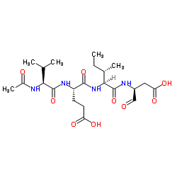 Ac-Val-Glu-Ile-Asp-aldehyde (pseudo acid) structure