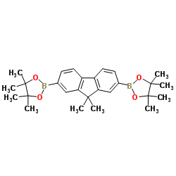 9,9-DiMethylfluorene-2,7-diboronic acid bis(pinacol) ester Structure