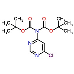 N,N-二-BOC-2-氨基-6-氯嘧啶结构式