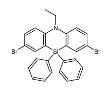 2,8-dibromo-5-ethyl-5,10-dihydro-10,10-diphenylphenazasiline Structure