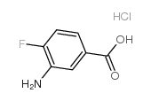 3-氨基-4-氟苯甲酸盐酸盐结构式