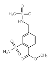 methyl 4-(methylsulfonamidomethyl)-2-sulfamoylbenzoate Structure