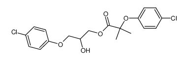 2-(4-Chloro-phenoxy)-2-methyl-propionic acid 3-(4-chloro-phenoxy)-2-hydroxy-propyl ester结构式