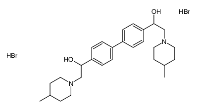 1-[4-[4-[1-hydroxy-2-(4-methylpiperidin-1-yl)ethyl]phenyl]phenyl]-2-(4-methylpiperidin-1-yl)ethanol,dihydrobromide Structure
