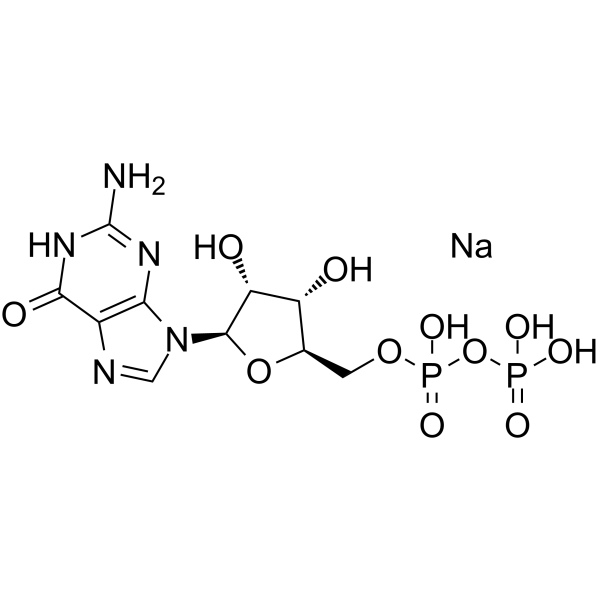 guanosine 5'-diphosphate sodium salt Structure