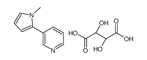(2R,3R)-2,3-dihydroxybutanedioic acid,3-(1-methylpyrrol-2-yl)pyridine Structure