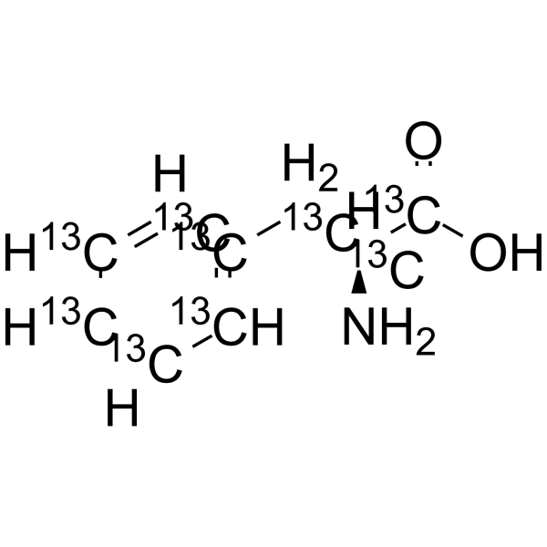 L-苯丙氨酸 13C9结构式