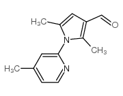 2,5-二甲基-1-(4-甲基-吡啶-2-基)-1H-吡咯-3-甲醛结构式