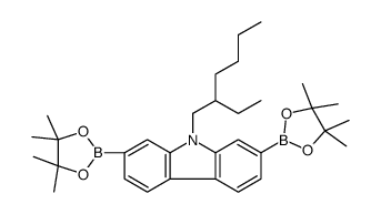 9-(2-Ethylhexyl)-2,7-bis(4,4,5,5-tetramethyl-1,3,2-dioxaborolan-2-yl)-9H-carbazole Structure
