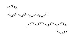 1,4-diiodo-2,5-bis(2-phenylethenyl)benzene Structure