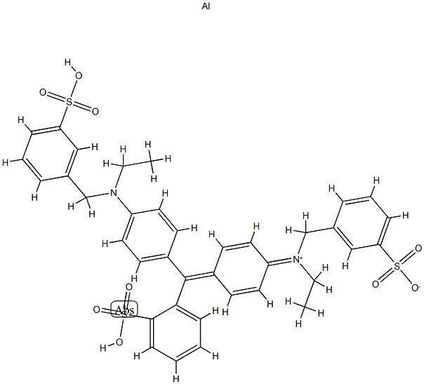 酸性蓝 9 铝色淀[CI 42090:2]结构式