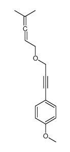 1-methoxy-4-[3-(4-methylpenta-2,3-dienoxy)prop-1-ynyl]benzene结构式