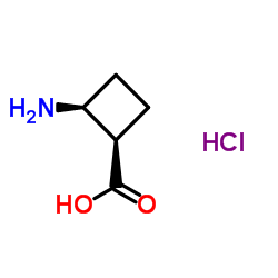 顺式-2-氨基环丁烷-1-羧酸盐酸盐结构式