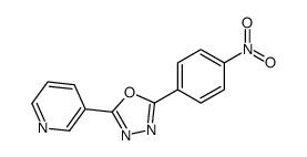 2-(4-nitrophenyl)-5-pyridin-3-yl-1,3,4-oxadiazole结构式