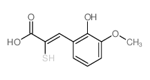 2-Propenoic acid,3-(2-hydroxy-3-methoxyphenyl)-2-mercapto-结构式