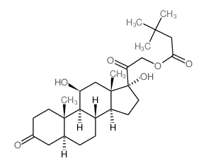 [2-[(5S,8S,9S,10S,11S,13S,14S,17R)-11,17-dihydroxy-10,13-dimethyl-3-oxo-2,4,5,6,7,8,9,11,12,14,15,16-dodecahydro-1H-cyclopenta[a]phenanthren-17-yl]-2-oxo-ethyl] 3,3-dimethylbutanoate Structure