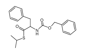 2-Benzyloxycarbonylamino-3-phenyl-thiopropionic acid S-isopropyl ester结构式