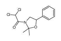 2,2-dichloro-1-(2,2-dimethyl-5-phenyl-1,3-oxazolidin-3-yl)ethanone Structure