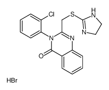 3-(2-chlorophenyl)-2-(4,5-dihydro-1H-imidazol-2-ylsulfanylmethyl)quinazolin-4-one,hydrobromide结构式