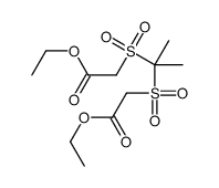 ethyl 2-[2-(2-ethoxy-2-oxoethyl)sulfonylpropan-2-ylsulfonyl]acetate Structure