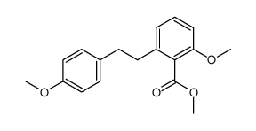 2-Methoxy-6-[2-(4-methoxyphenyl)ethyl]benzoic acid methyl ester结构式