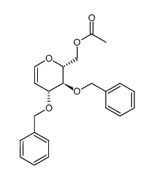 6-O-acetyl-1,5-anhydro-3,4-di-O-benzyl-2-deoxy-D-arabino-hex-1-enitol结构式